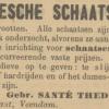 Advertentie 1897 schaatsenverkoper G.S.Thedinga, Veendam