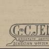 Advertentie 1912 schaatsenverkoper G.C. Jense, Delft