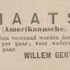 Advertentie 1898 schaatsenverkoper W. Gerth, Utrecht