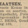 Advertentie 1933 schaatsenmaker- en verkoper C. Berg