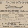 Advertentie 1910 schaatsenmaker J.S. Thedinga, Veendam