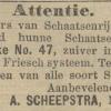 Advertentie schaatsenmaker A.S. Scheepstra