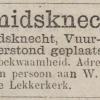 Advertentie 1877 smid W. van Herk, Lekkerkerk