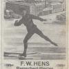 Advertentie schaatsenmaker F.W. Hens, Remscheid (Duitsland) ca. 1920