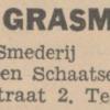 Advertentie 1936 schaatsenmaker T. Grasman, Apeldoorn