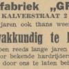 Advertentie 1932 schaatsenmaker T. Grasman, Apeldoorn