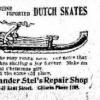 Advertentie 1904 schaatsenmaker J. van der Stel, Grand Rapids (Michigan USA)
