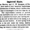 Artikel 1849 over nieuwe schaats Barclay&Bontgen