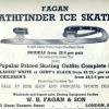 Advertentie ca.1955 schaatsenverkoper W.H. Fagan, London (Engeland)