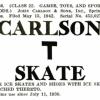 Trade mark 'T' 1942 schaatsenmaker J. Carlson, Springfield (USA)