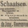 Advertentie 1908 schaatsenmaker J. de Jong, Heerenveen