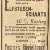 Advertentie 1940 Schaatsenmaker G. Postma, Leeuwarden