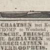 Advertentie 1856 schaatsenmaker L.A. Tromp, Woudsend