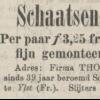 Advertentie 1888 schaatsenmaker wed. T. Faber, IJlst