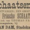 Advertentie 1895 schaatsenverkoper E. van Dam, Stadskanaal