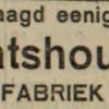 Advertentie 1924 schaatsenmaker K.E.. de Vries, IJlst