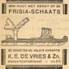 Advertentie 1929 schaatsenmaker K.E. de Vries, IJlst