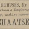 Advertentie 1886 schaatsenmaker H.F. Eijhusen, Zwolle