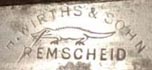 Merkteken Wichers-de Salisschaats schaatsenmaker H. Wirths&Sohn, Remscheid (Duitsland)
