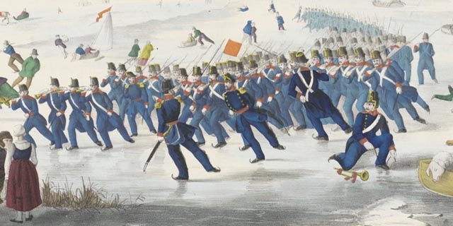 Soldiers on skates