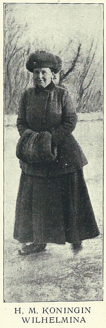 Amsterdamse ijsclub 1882-1932 p118 Koningin Wilhelmina in schaatstenue