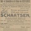 Advertentie 1909 schaatsenverkoper Jacob Blokker Pz., Hoorn