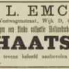 Advertentie 1885 J.L. Emck, Gorinchem