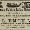 Advertentie 1887 J.L. Emck, Gorinchem