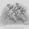 Prent Sam en Dirk van der Mark op de tandem