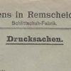 Opdruk enveloppe schaatsenmaker F.W.Hens, Remscheid (Duitsland)
