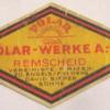 Etiket schaatsenmaker Polar, Remscheid (Duitsland)