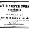 Advertentie 1873 schaatsenmaker David Sieper Söhne, Remscheid (Duitsland)