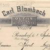 Detail rekening 1908 firma Carl Blombach, Ronsdorf (Duitsland)