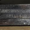 Merkteken Dowler patent schaats schaatsenmaker J. Howarth, Sheffield (Engeland)