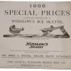 Prijslijst 1906 Winslow Skate M'FG, Worchester Massachusetts (USA)
