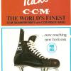 Reclame ijshockeyschaats Prolite Tacks schaatsenmaker CCM, Weston (Toronto, Ontario Canada)