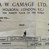 Brievenhoofd warenhuis A.W. Gamage, Holborn London (Engeland)