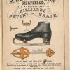 Hilliards Patent Skate  Prijscourant ca.1880 schaatsenmaker M. Hunter$Son, Sheffield (Engeland)