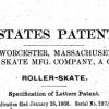 Kop patent waarin de samenwerking Everett en de Winslow Skate MFG. Company staat