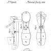 Patent 1860 The Artic Skate van Bradford Stetson, Uxbridge Worcester (Massachusetts, USA)