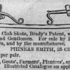 New Yorks Club Skate Brady'spatent schaatsenmaker Phineas Smith, New York (USA)