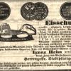 Advertentie 1866 schaats schaatsenmaker Ignaz Heiss senior, Graz (Oostenrijk)