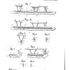 Tekening patent 1914 Aluminium noor schaatsenfabriek ALUMO, Malden, Mass. (USA)