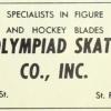 Advertentie Kunstrijschaats schaatsenmaker Olympiad Skate Co., St. Paul (MN, USA)