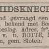 Advertentie 1879 smid C. van der Rotte, Sloten (sinds 1921 Amsterdam)