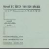 Briefaart ca. 1956 firma De Boeck - Van den Brande, Malderen (België)