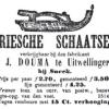 advertentie D.J.Douma, Uitwellingerga