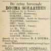 advertentie 1889 schaatsenmaker D.J. Douma, Uitwellingerga