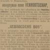 Bericht 1890 oprichting firma Gebroeders Bos, Numansdorp