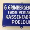 Reclamebord Kassenfabriek G. Grimbergen&Zn, Poeldijk